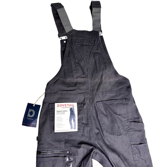 Dovetail Workwear Womens Freshley Overall Gray Stretch Canvas 4/32 - Picture 7 of 12